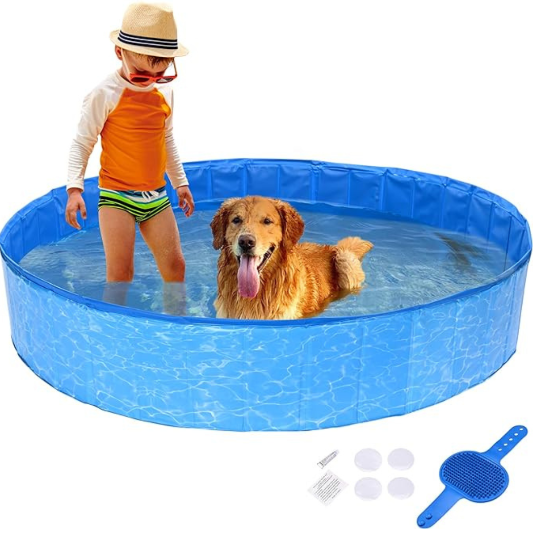 Piscina plegable para perros Piscina de plástico duro Kiddie Mascota Bañera de baño al aire libre