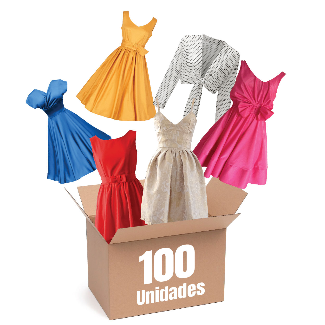 Lote mixto de 100 unidades de ropa Casual para mujer.