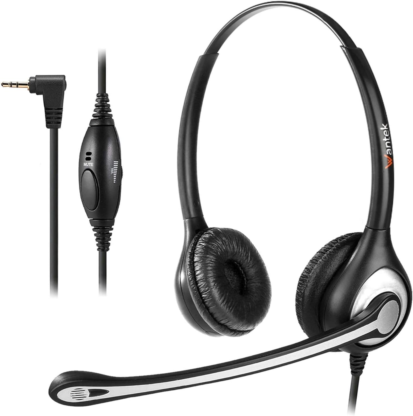 Auriculares para teléfono fijo/ Call center Wantek ZB-3